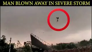 Thumbnail: Man Flies in Air During Massive Storm in Bareilly! Nanhe Miyan Flying Video