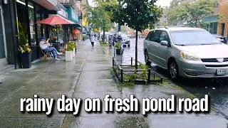 Thumbnail: Rainy Day Walk on Fresh Pond Road, Ridgewood, Queens NYC, Ambient Rain and Street Sounds