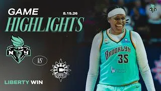 Thumbnail: Jonquel Jones & Marine Johannès TORCH Connecticut in Liberty Win 82-75 | 8/15/2026 WNBA