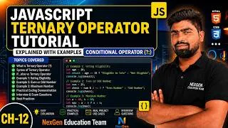 Thumbnail: Ch-12 JavaScript Ternary Operator Tutorial