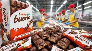 Thumbnail: Kinder Bueno Hazelnut Injection: How It's Made | Food Manufacturing Mega Factory