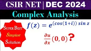 Thumbnail: #CSIRNET #mathematics DEC 2024 | Complex Analysis | Analytic Function