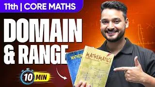 Thumbnail: Domain & Range of Real Functions in Just 10 Minutes ⚡ | Class 11 Maths