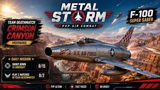 Thumbnail: J35 DRAKEN Goes UNSTOPPABLE! 🔥 Daily Mission: 3,000 Points & 2 Team Deathmatches | Metal Storm