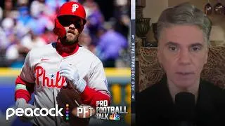 Thumbnail: Discussing Bryce Harper's statement regarding 2024 Cameo Video | Pro Football Talk | NFL on NBC