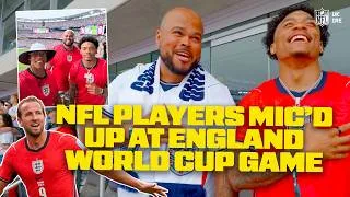 Thumbnail: New York United 🤝 Jermaine Eluemunor & Malachi Cheer On England At World Cup ⚽️🏈 | NFL UK & Ireland