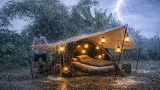 Thumbnail: ALONE CAMPING IN HEAVY RAIN ⛈️‼️Camping in Torreantial Rain and Thunderstorms