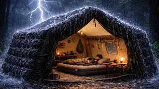 Thumbnail: ALONE CAMPING IN HEAVY RAIN ⛈️‼️Camping in Torreantial Rain and Thunderstorms
