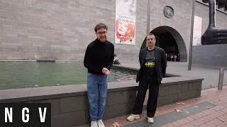 Thumbnail: Comedian Nick White gives Dr Timothy Moore a tour NGV International | Melbourne Design Week