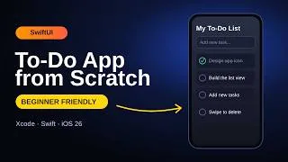 Thumbnail: Build a To-Do App in SwiftUI (Beginner Tutorial)