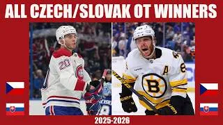 Thumbnail: EVERY OT winner scored by Czech and Slovak players in 2025-26! 🇨🇿🇸🇰🚨