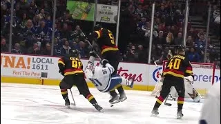 Thumbnail: Jake McCabe fights Tyler Myers after hitting John Tavares