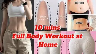 Thumbnail: ✨ 10 MIN FULL BODY BLISS! 🔥 Lose Fat & Tone Up At Home (No Equipment) ✨