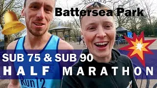 Thumbnail: Battersea Park HALF MARATHON 2023 | SUB 75 & SUB 90!? | RACE DAY VLOG