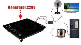 Thumbnail: I turned my induction cooktop into a 220V generator.