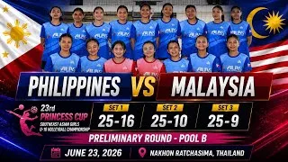 Thumbnail: Philippines vs Malaysia | 23rd Princess Cup Southeast Asian Girls Under-18 Volleyball Championship