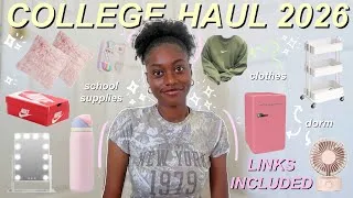 Thumbnail: College Haul 2026 | dorm essentials, clothing, school supplies, and more! | *links included*