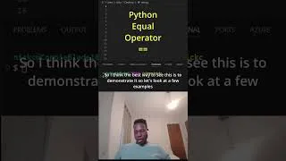 Thumbnail: Equal Operator - Python🐍 #python #programming #coding #math #equal