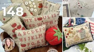 Thumbnail: Flosstube 148 Cross Stitch Update: 8 FFOs, WIPs, SALs & Needle Minder Organization
