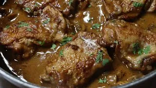 Thumbnail:  Easy Chicken Thigh Recipe | Creamy Mushroom Chicken | Easy Dinner Recipe