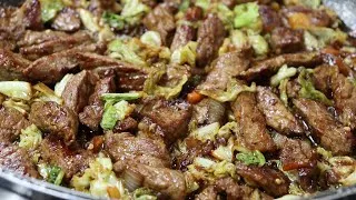 Thumbnail: Easy steak and cabbage recipe | Quick dinner recipe | Easy dinner recipe 