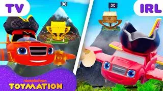 Thumbnail: Blaze and the Monster Machines Toys RACE for the Pirate Treasure Trophy! 🏴‍☠️🏆 | Toymation