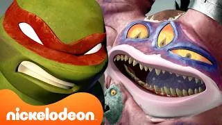 Thumbnail: Leo, Raph, Mikey & Donnie Face the BIGGEST Mutants Ever! 💥  | TMNT (2012) | Nickelodeon UK
