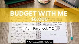 Thumbnail: BUDGET WITH ME April Paycheck # 2 📒Zero Based Budget