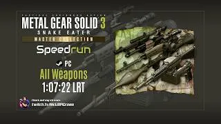 Thumbnail: Metal Gear Solid 3 Speedrun - All Weapons (PC) - 01:07:22 LRT