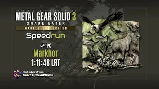 Thumbnail: Metal Gear Solid 3 Speedrun - Markhor (PC) - 1:11:48 LRT (WR)