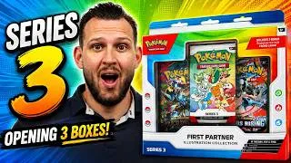 Thumbnail: Opening the NEW Pokémon First Partner Illustration Series 3 Boxes!