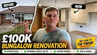 Thumbnail: £100,000 BUNGALOW RENOVATION UPDATE! Kitchen Install, Bathroom 2nd Fix & Painting Progress