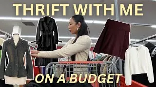 Thumbnail: THRIFTING with ONLY $30 | thrift vlog + try on haul #thriftwithme #thriftvlog