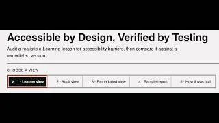Thumbnail: Accessible by Design, Verified by Testing