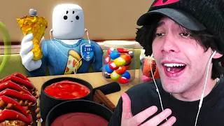 Thumbnail: Jugando Juegos de ROBLOX extrañamente SATISFACTORIOS hasta quedarme totalmente satisfecho...