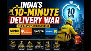 Thumbnail: India’s Quick Commerce War Explained | Supply Chain Behind Blinkit, Swiggy, Amazon & Flipkart