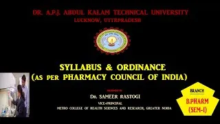 Thumbnail: B PHARM FIRST SEMESTER SYLLABUS & ORDINANCE AS PER PCI | AKTU | PCI | AICTE | PHARMACY
