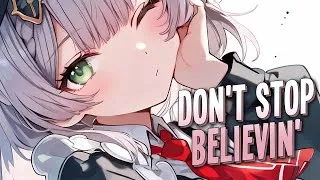 Thumbnail: Nightcore - Don't Stop Believin' | Glee Cast [Sped Up]