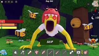 Thumbnail: The BEES Did Something to DINO KID… 🐝😵‍💫 NEW Bee Biome at NIGHT! | 99 Nights in the Forest