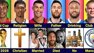Thumbnail: Ronaldo vs Messi vs Neymar vs Haaland vs Yamal vs Bellingham | Ultimate Football Comparison ⚽🔥