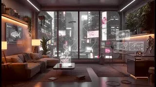 Thumbnail: Cozy Cyberpunk Apartment in the Rain | Night Study Ambience (4K)