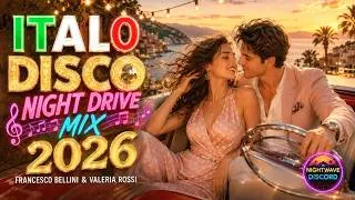 Thumbnail: 🌙 Italo Disco Night Drive Mix 2026 ❤️ | Francesco Bellini & Valeria Rossi | Best New Italo Disco 🎶