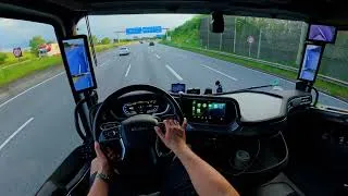 Thumbnail: POV Trucking in Europe Leaving Germany Ferry to Netherlands Autohof 4K 60fps from Rostock No Music
