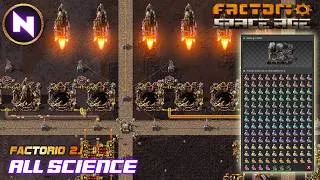 Thumbnail: 🟥🟩⬛🟦🟪🟨🟧 ALL SCIENCE On VULCANUS | 21 | Factorio Space Age Release 2.1