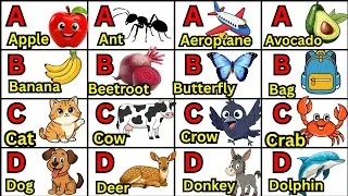Thumbnail: A for Apple/A for Ant/A for Aeroplane/A for Avocado (ABCD English Alphabets) @Nimalanstartv21 