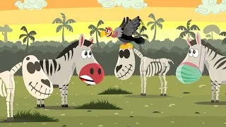 Thumbnail: Save the Zebras - Zebra cartoon - Wild animals - Funny adventures