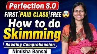 Thumbnail: How to Do Skimming for Reading Comprehension 🔥 | Bank, SSC & Defence Exams | Nimisha Bansal