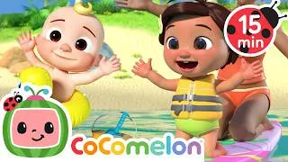Thumbnail: Beach Sports Fun 🏄🏻‍♀️| Nina's Familia | CoComelon Nursery Rhymes & Kids Songs