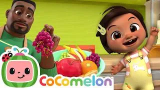 Thumbnail: Yes Yes Yummy Fruits! 🍇| Nina's Familia | CoComelon Nursery Rhymes & Kids Songs
