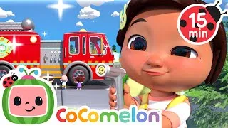 Thumbnail: Helping Hands: Firetruck Wash Fun!🚒 | Nina's Familia | CoComelon Nursery Rhymes & Kids Songs